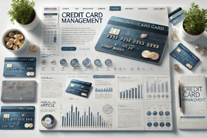 DALL·E 2024 11 16 01.08.39 A professional and clean blog article webpage design without any text focused on Credit Card Management. The page features a large modern header s