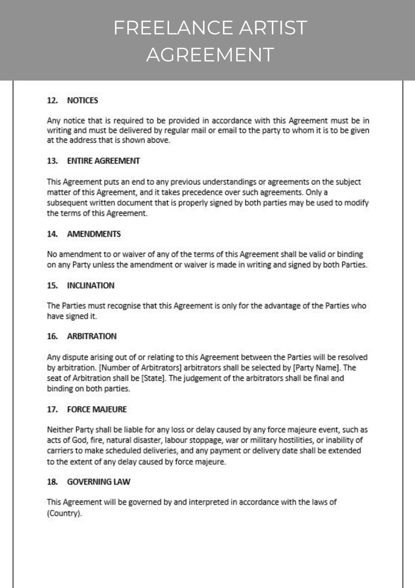 Freelance Contract Templates